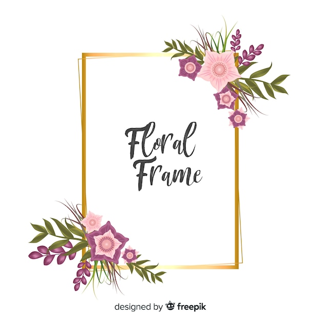 Spring golden floral background