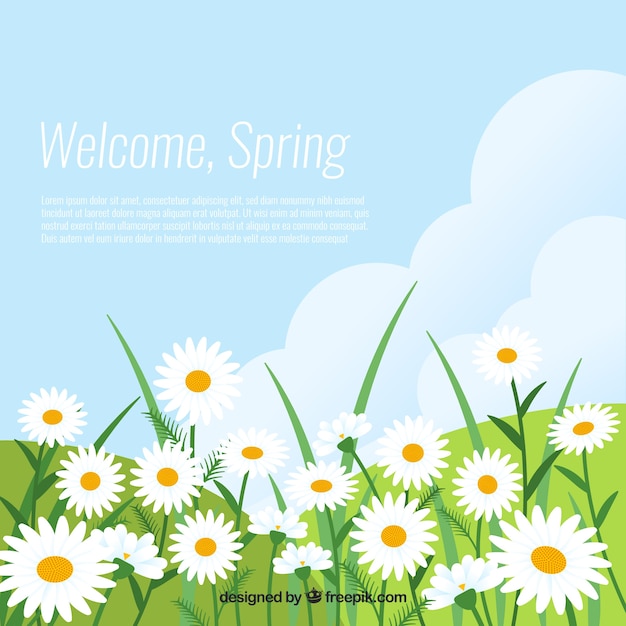 Free Vector spring landscape