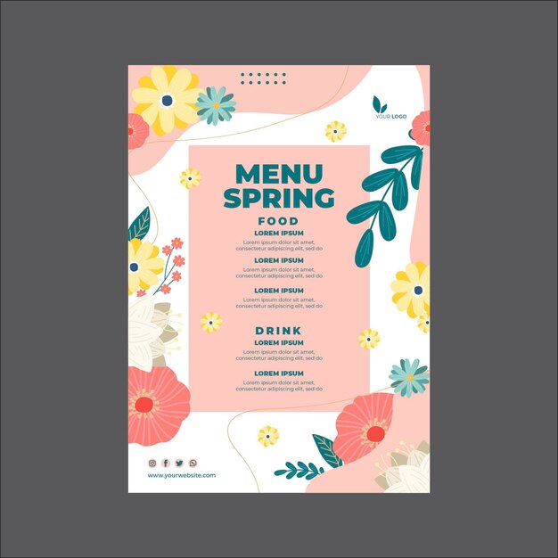 Spring menu template