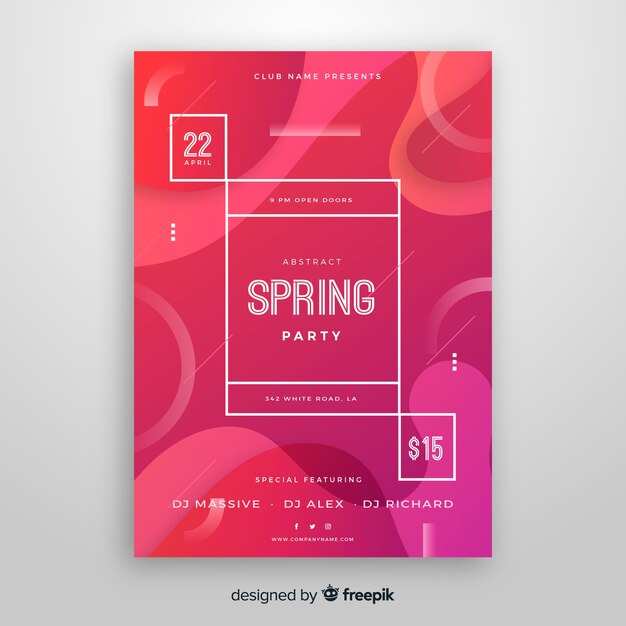 Spring party brochure