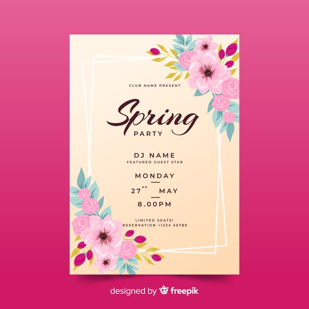 Spring party flyer