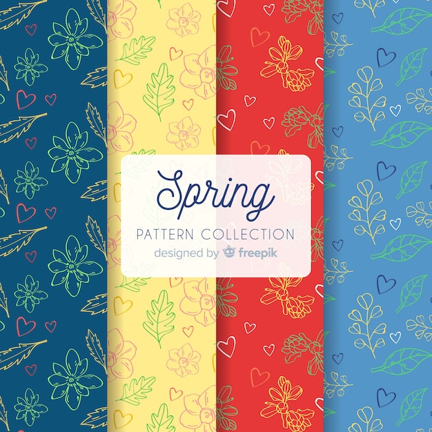 Free Vector spring pattern collectio