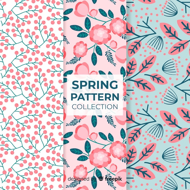 Free Vector spring pattern collection