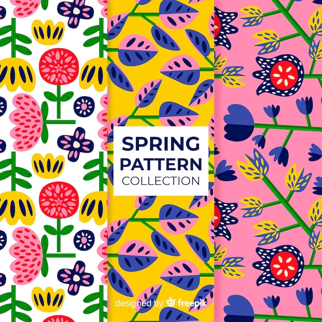 Free Vector spring pattern collection