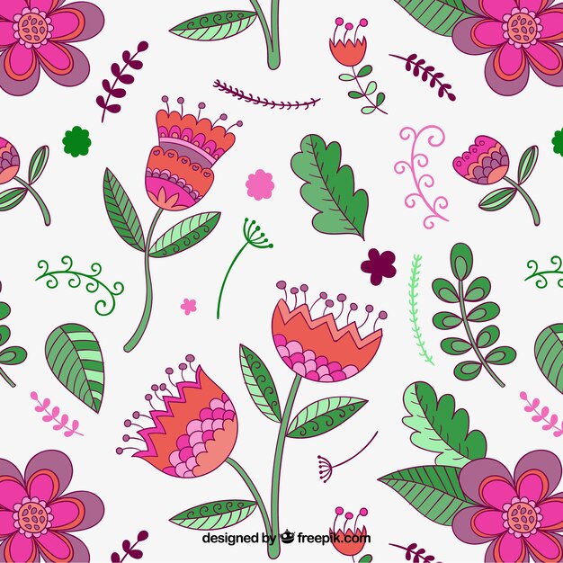 Spring pattern with flowers