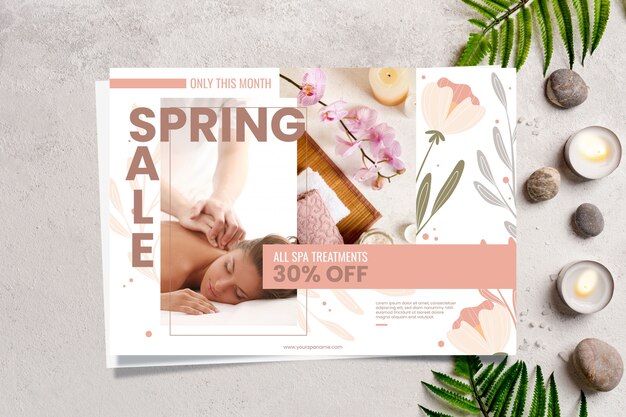 Spring sale banner concept