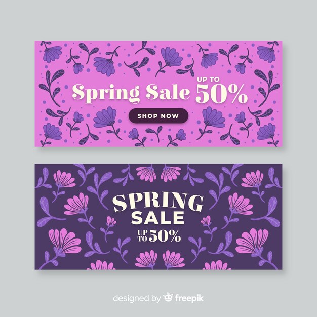 Spring sale banners