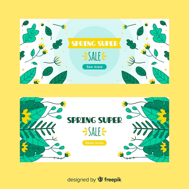 Spring sale banners