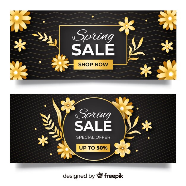 Spring sale banners