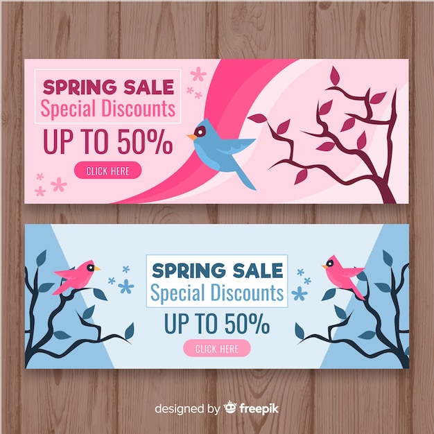 Spring sale banners