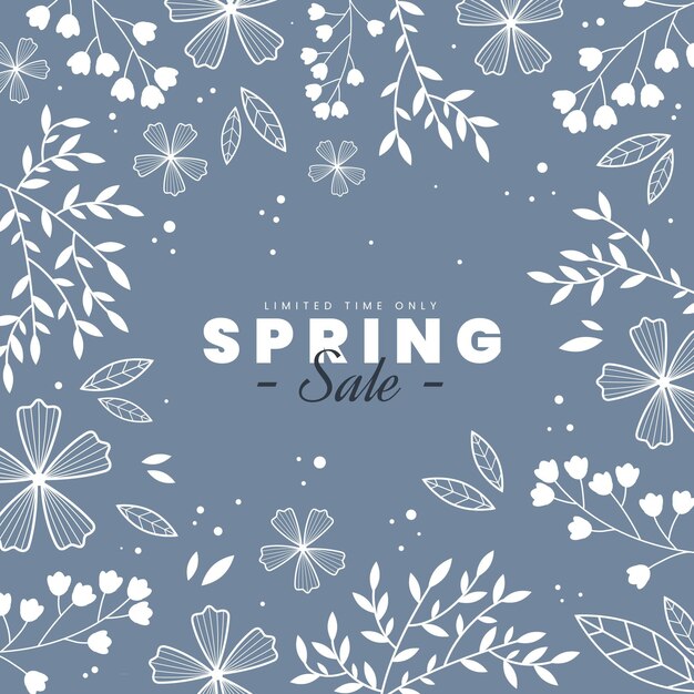 Spring sale flat design