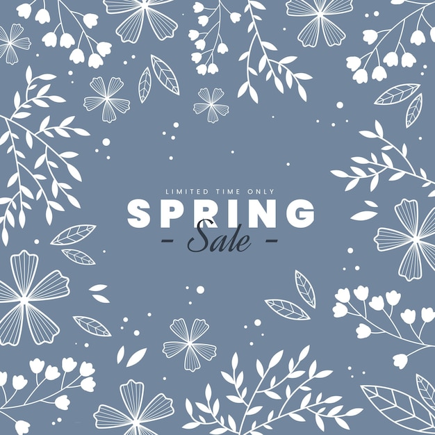 Spring sale flat design