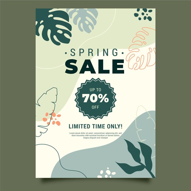 Spring sale flyer template