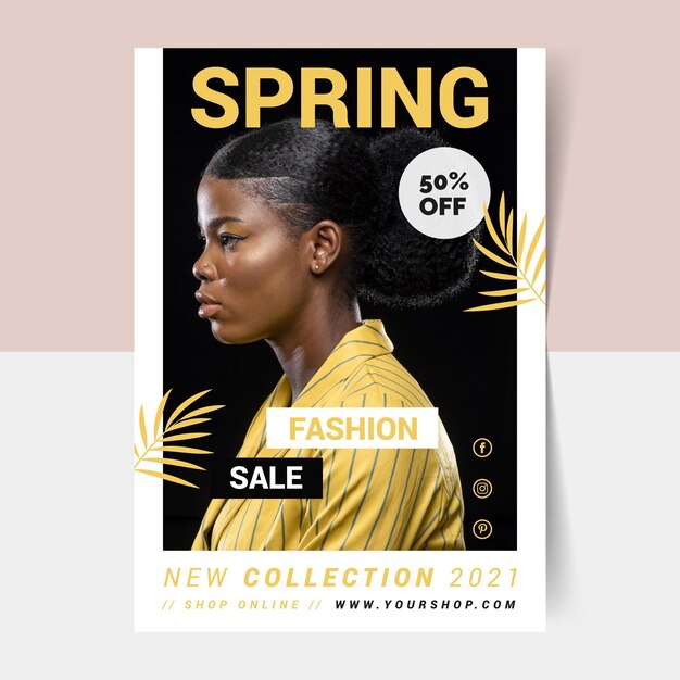 Spring sale flyer template