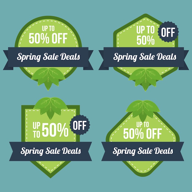 Spring sale labels collection