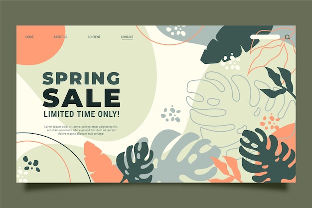 Spring sale landing page template