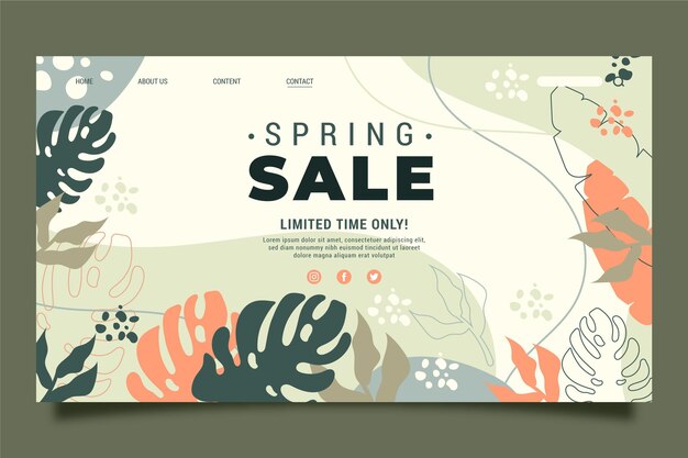 Spring sale landing page template