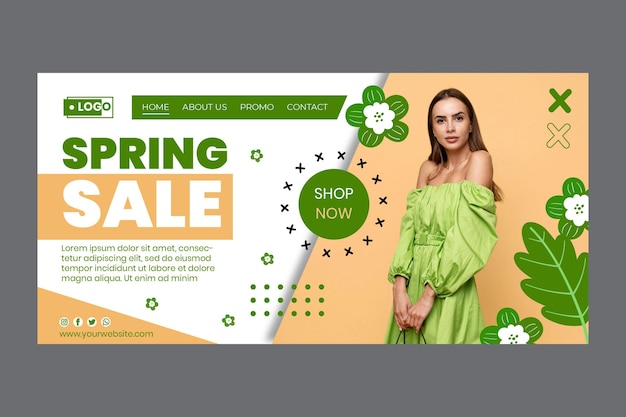 Spring sale landing page