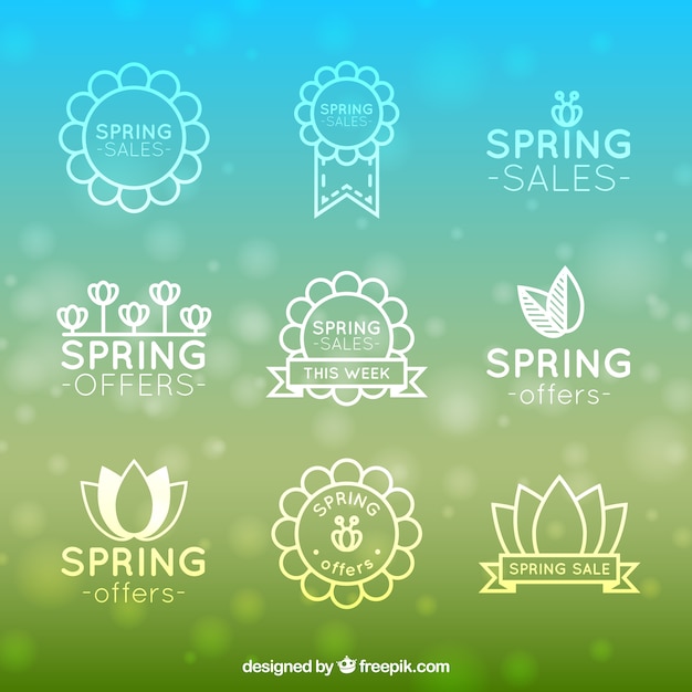 Spring sales badge collection