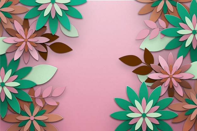 Spring wallpaper in colorful paper style