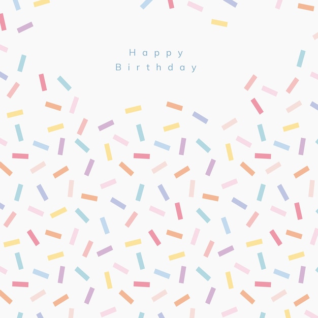 Sprinkle birthday greeting template with white background