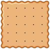 Free vector square biscuit in cartoon style isolated