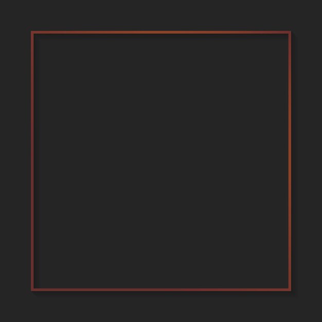 Square bronze frame on dark gray background vector