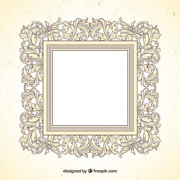 Square frame in ornamental style