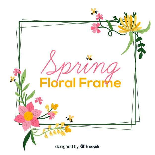 Squared frame spring background