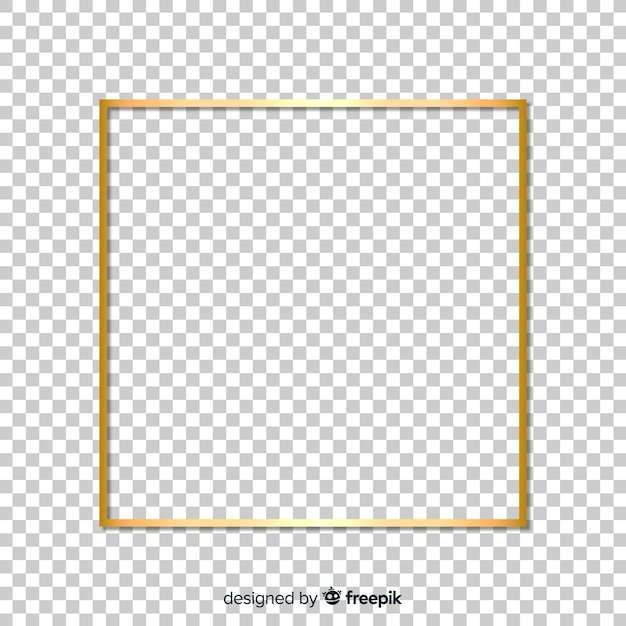 Free Vector squared realistic golden frame