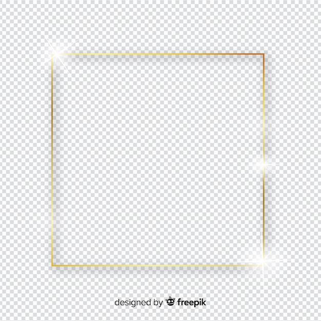 Squared realistic golden frame