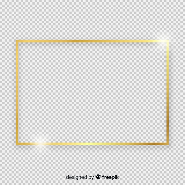 Squared realistic golden frame