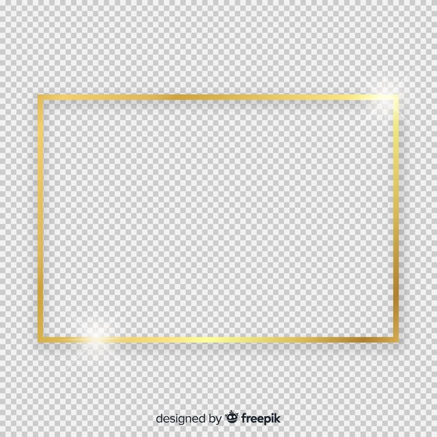 Squared realistic golden frame