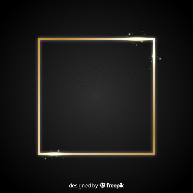 Squared realistic golden frame