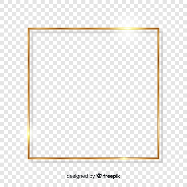 Squared realistic golden frame