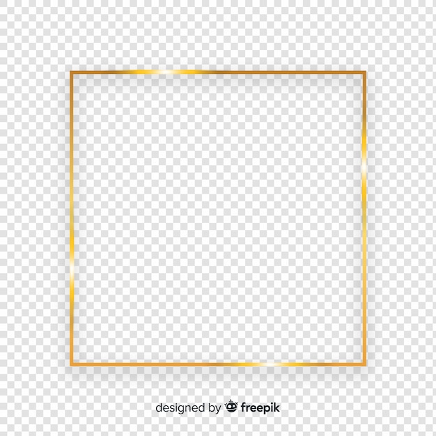 Squared realistic golden frame