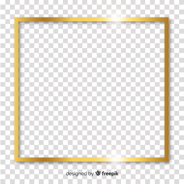 Squared realistic golden frame