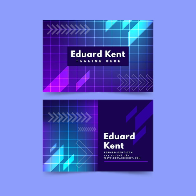 Free Vector squares and shapes business card template