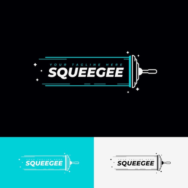 Free vector squeegee  logo template