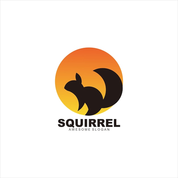 Free vector squirrel gradient logo