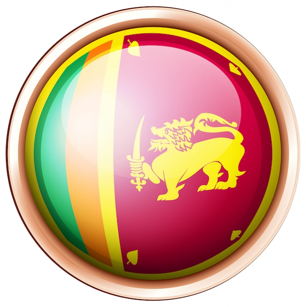 Free Vector sri lanka flag on round button