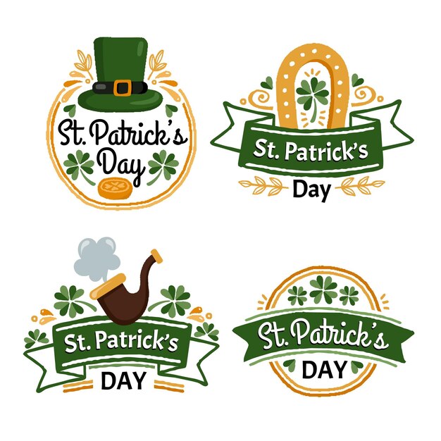 St patrick day badge collection