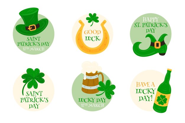 St patrick day badge collection