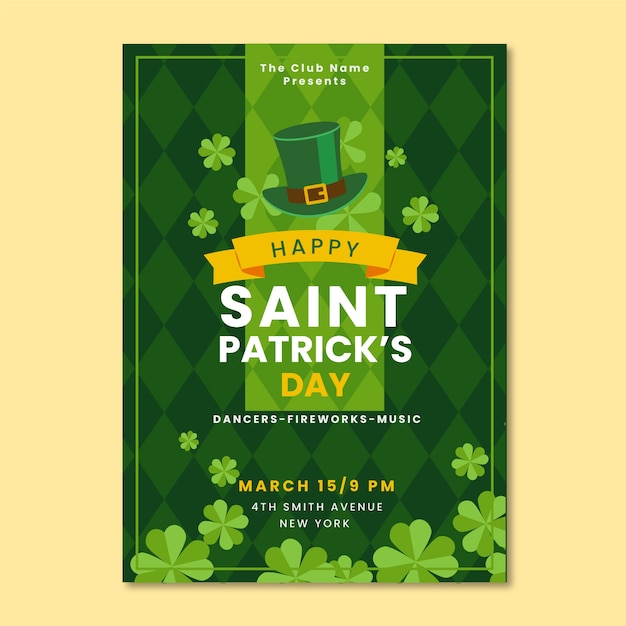 St. patrick day flyer template