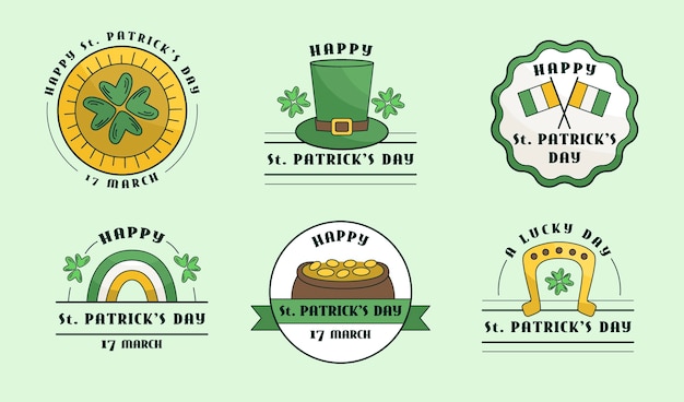 St. patrick day label collection