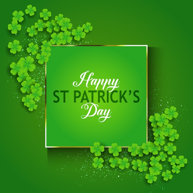 St Patrick's Day background with shamrock