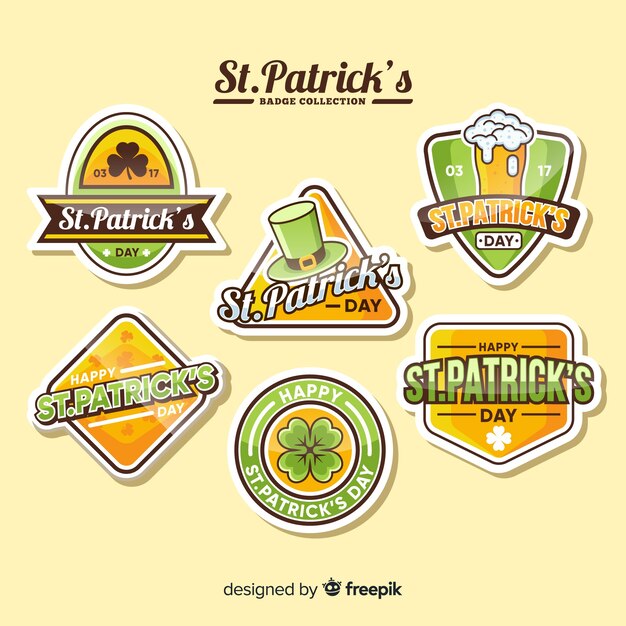 St. patrick's day badge collection