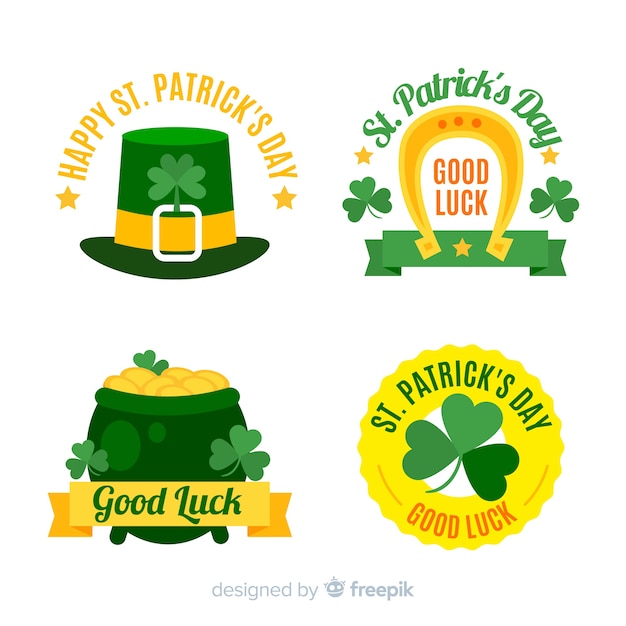 St. patrick's day badge collection