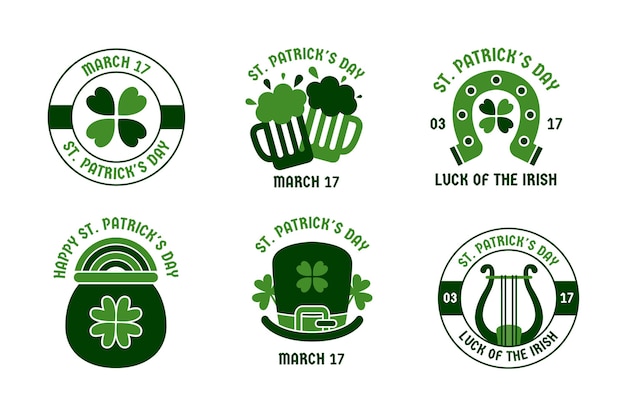 St. patrick's day badge collection