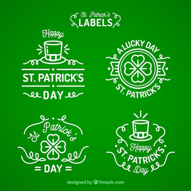 St. patrick's day badge/ label collection